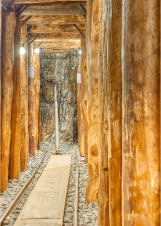 Mine valaisanne reconstituée dans le sous-sol du bâtiment @Thomas Masotti